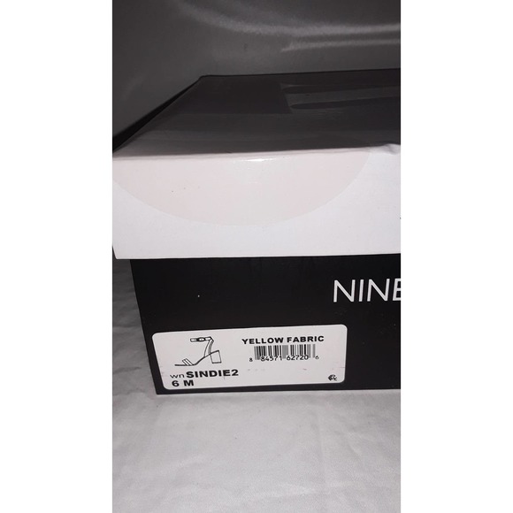 NIB Nine West Yellow SINDIE Block Heel Sandals 6M - Picture 8 of 8